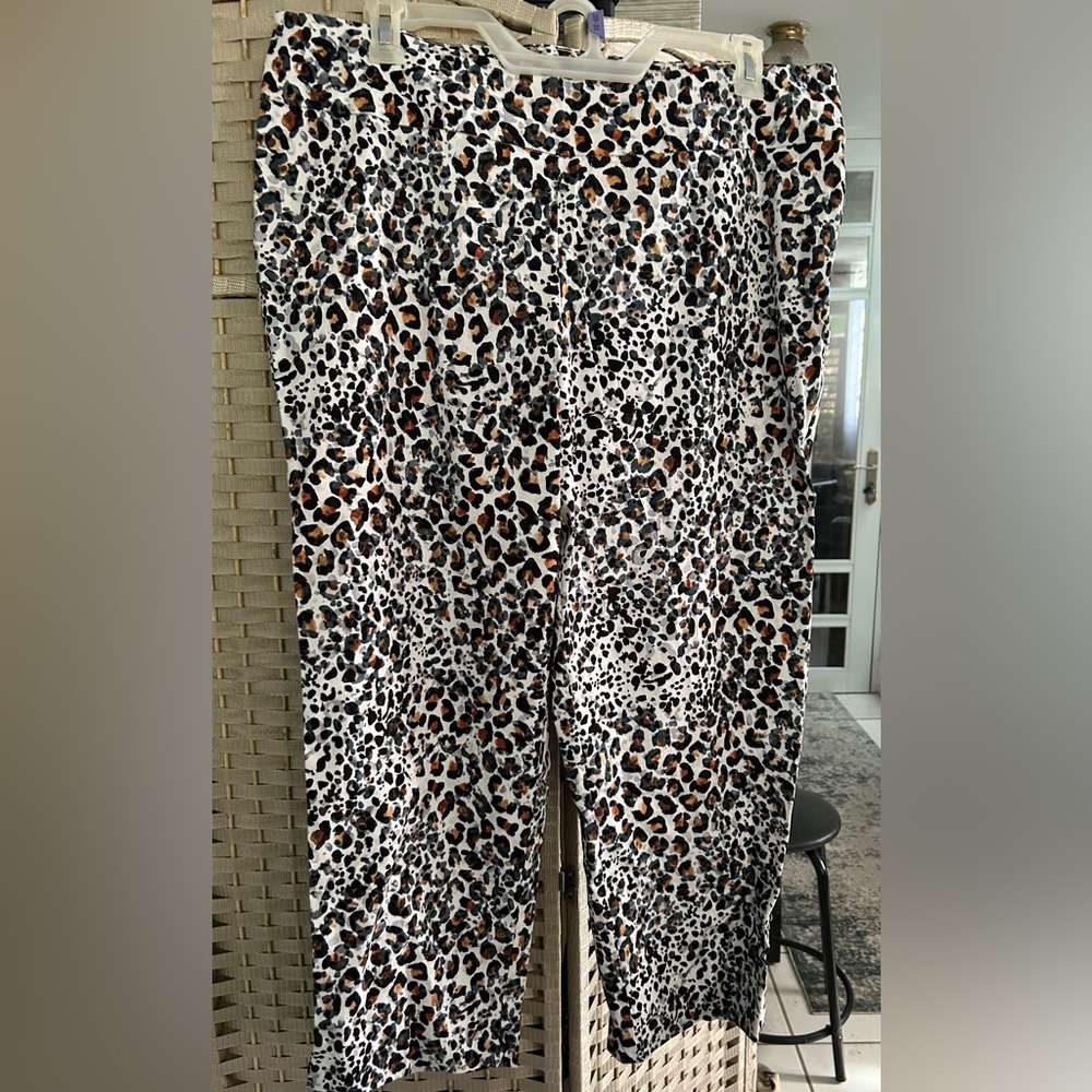Zach & Rachel - Curvy Woman’s Pants - Summery Leopard Print